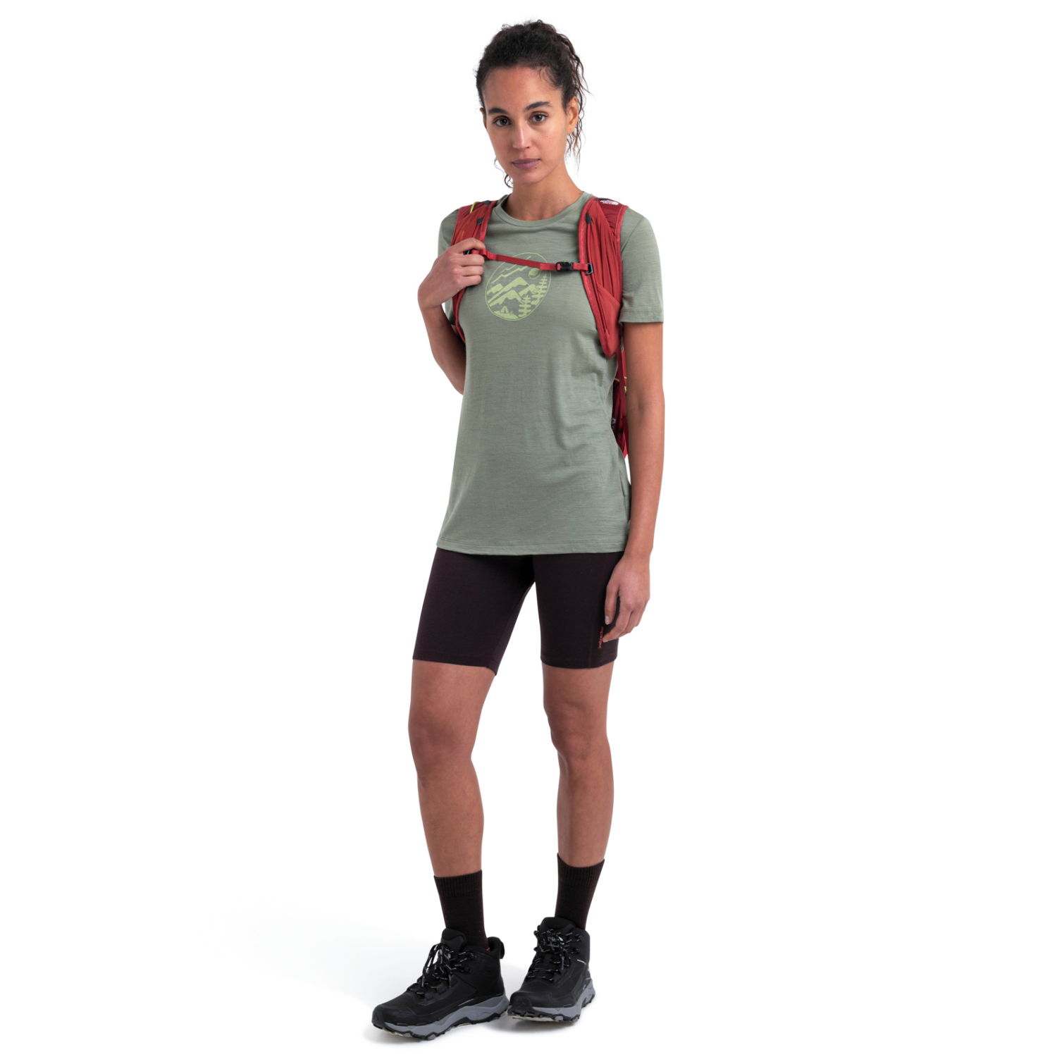 Icebreaker Merino 150 Tech Lite III T-Shirt Camping Circle Damen – Bild 7