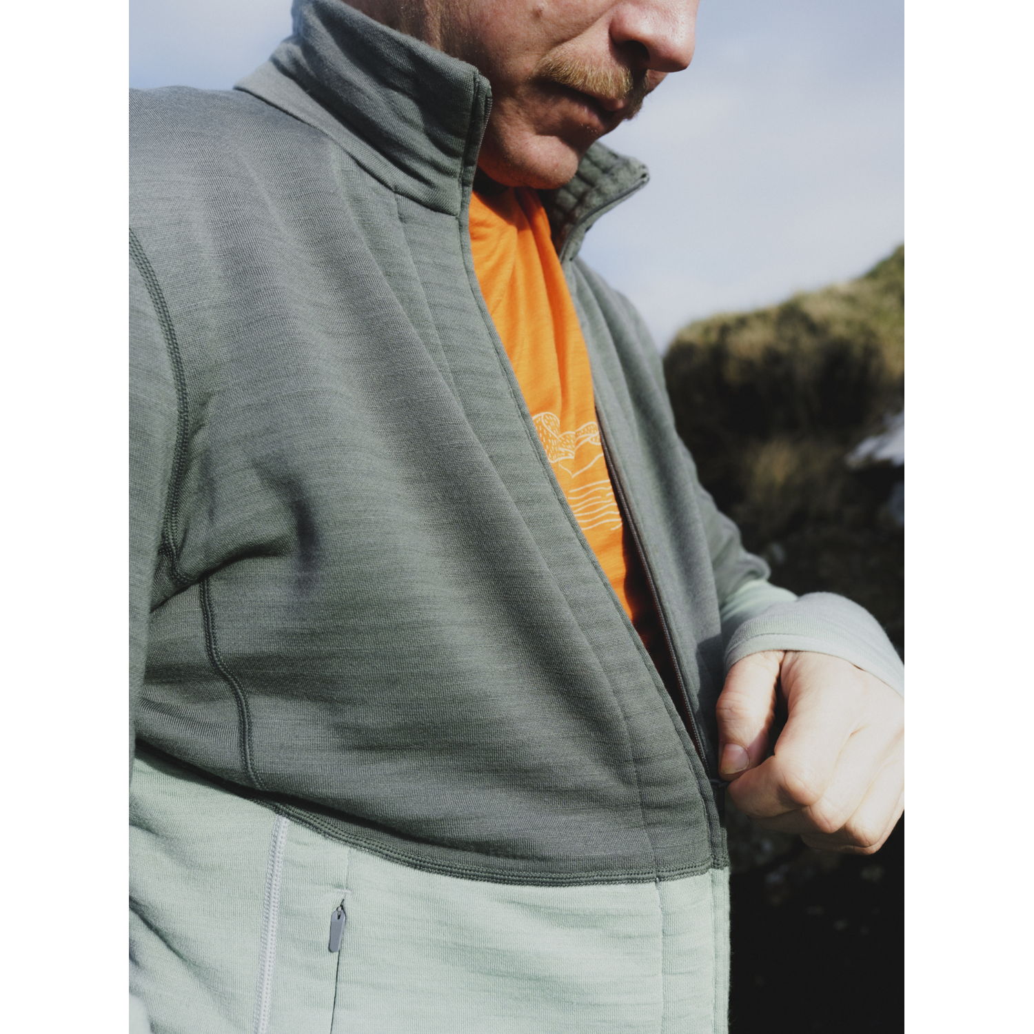 Icebreaker Merino 400 RealFleece™ Descender Zip-Jacke Herren – Bild 10